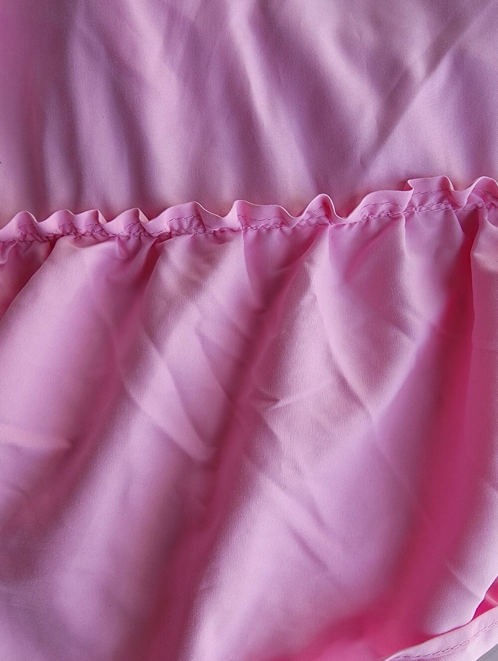 Pink Ruffled Window Curtain Panel-Handmade-New - Picture 5 of 9